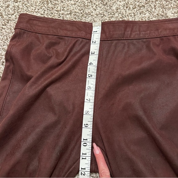 Free People Pull On Vegan Suede Like Legging Burgundy Skinny Pant, Size 29 - Picture 10 of 14